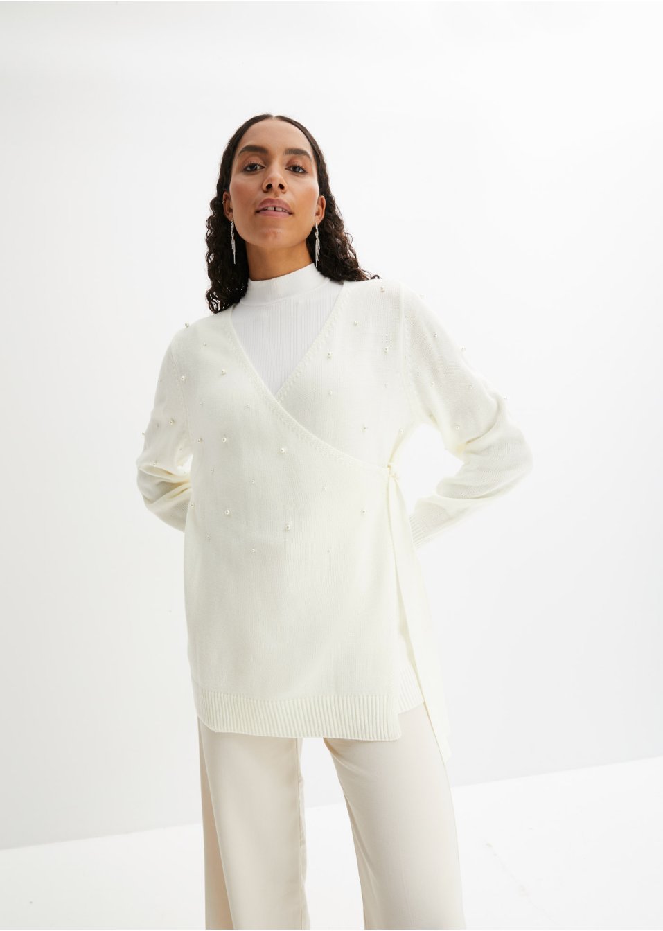 Gilet en maille cache-cœur