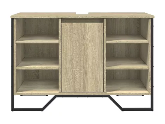 Armoire lavabo de salle de bain chêne sonoma 91x35x60 cm