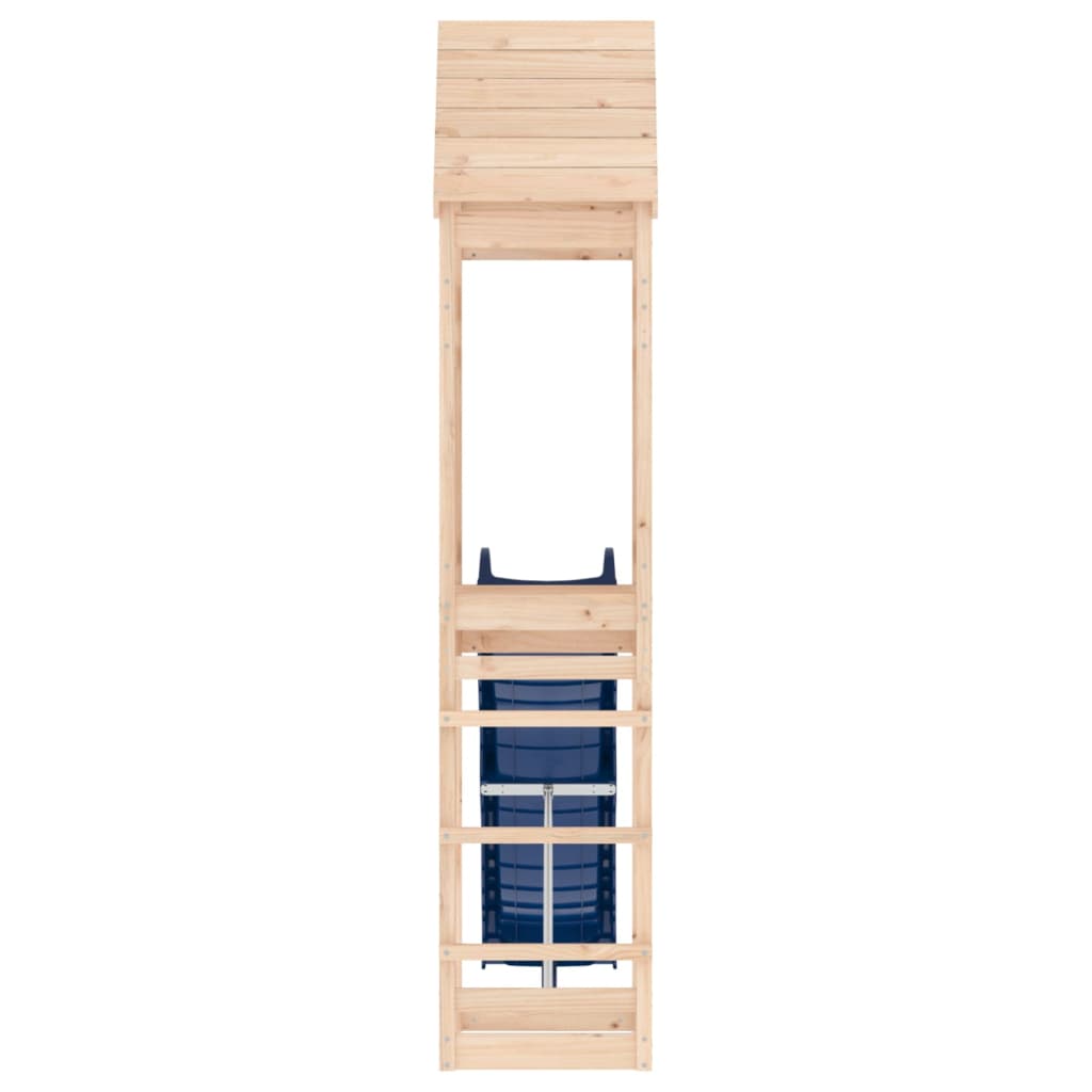 Aire de jeux d'extérieur balançoires toboggan portiques robuste jeux jardin 55 x 292 x 264 cm bois de pin massif
