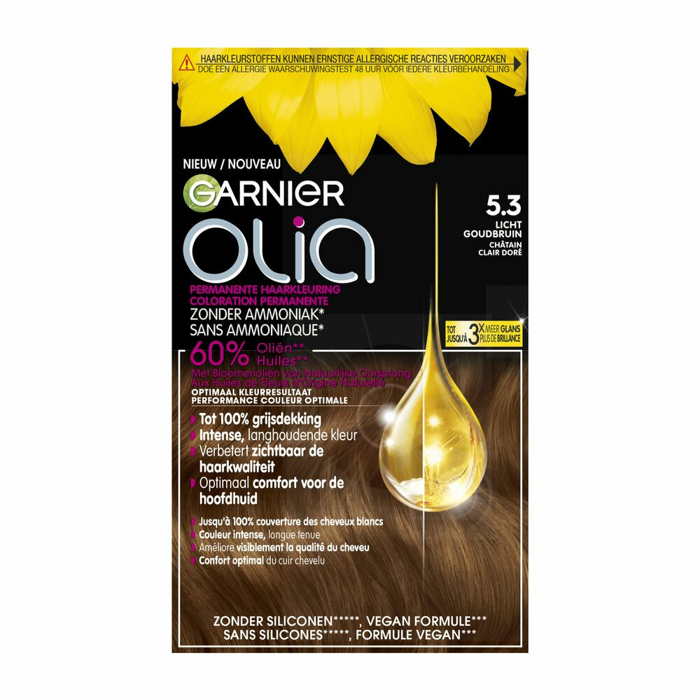 Garnier Olia Permanente Crèmekleuring 5.3 Licht Goudbruin