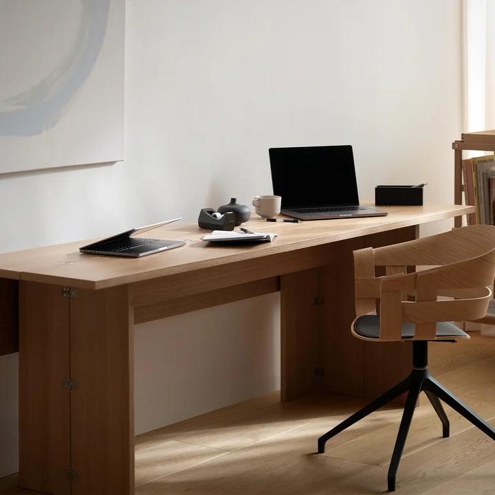 Design House Stockholm - Flip Tisch 230 x 90 cm, Eiche schwarz gebeizt