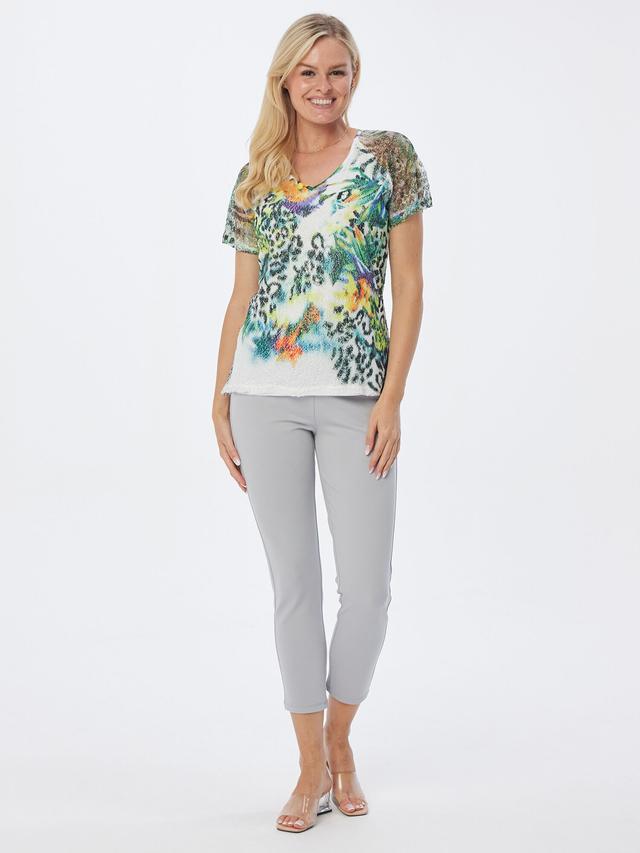 Shirt im Palmen-Leomotiv