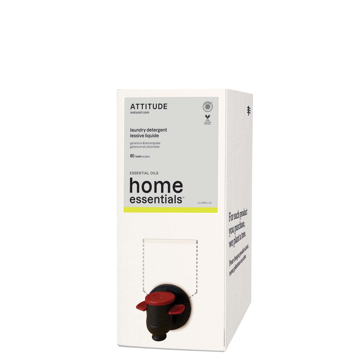 Attitude Home Essentials Wasmiddel Geranium & Citroengras Navul (2000 ml)