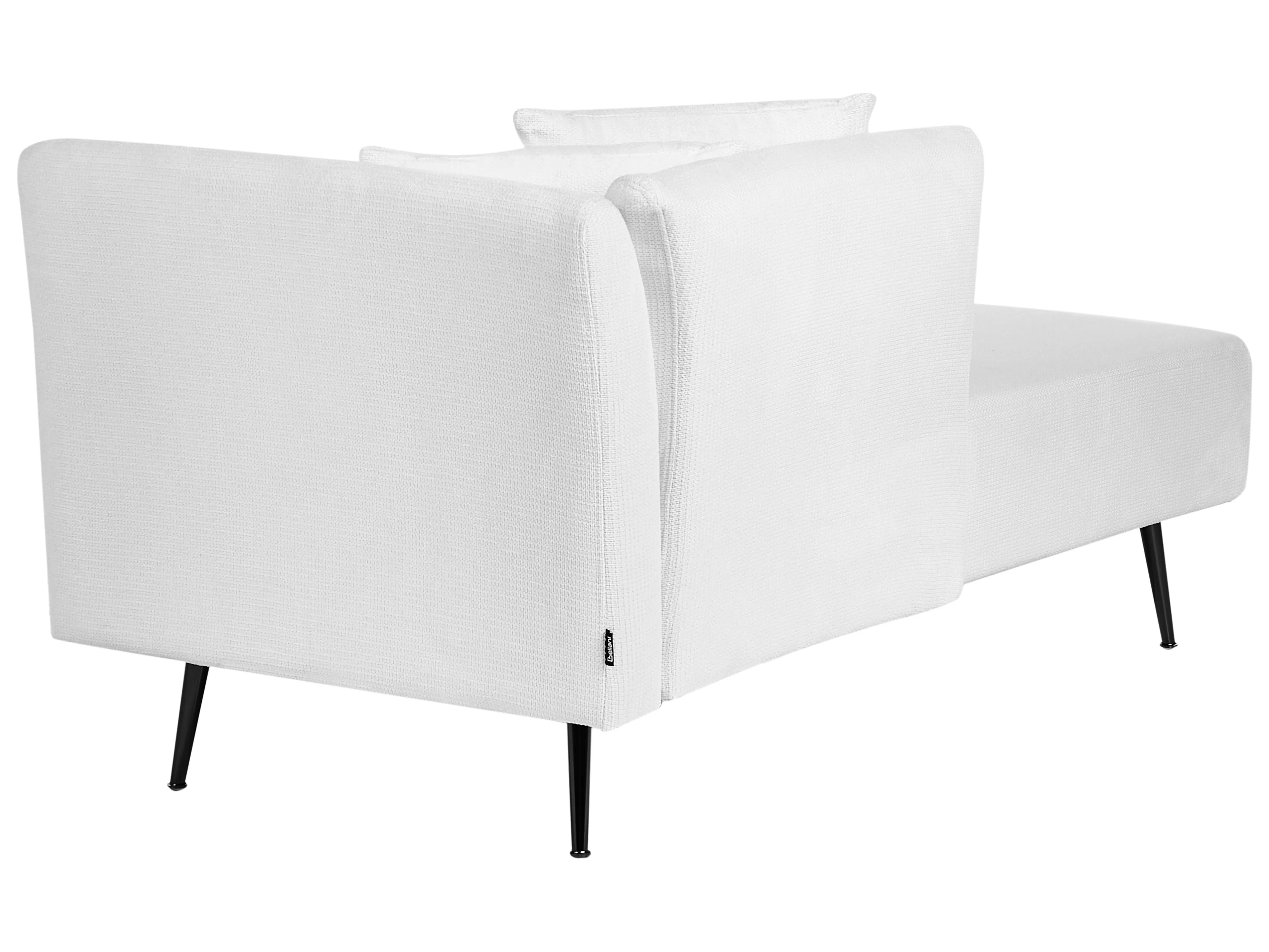 Rechtszijdige chaise longue RIOM Stof Wit