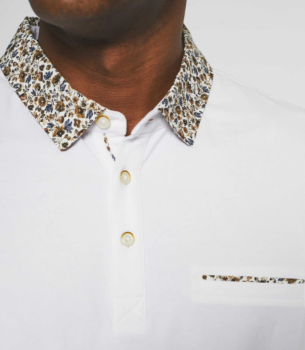Polo manches courtes blanc NARCISSE