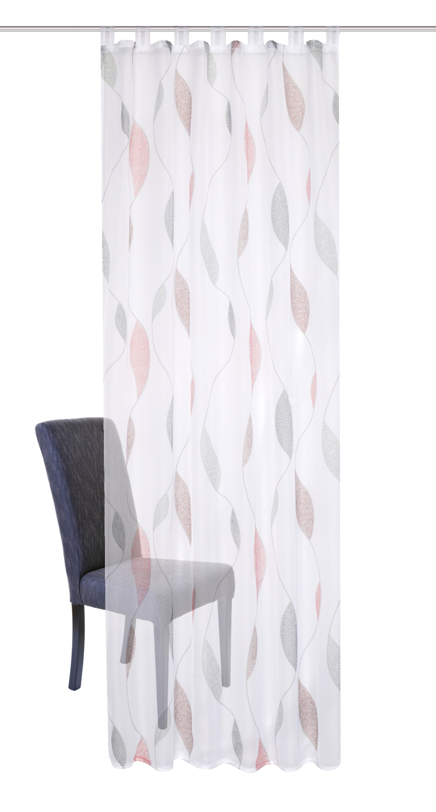 HOME WOHNIDEEN Gardine »PAOLO« Schlaufen 1 Stk. tlg. halbtransparent