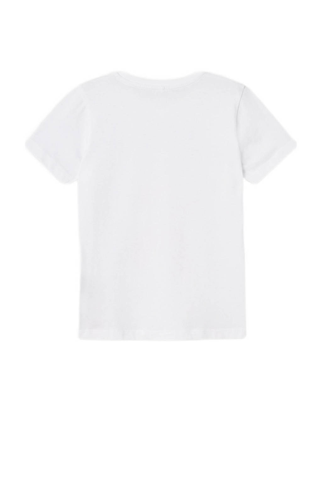 NAME IT T-shirt NKMMACAR NARUTO met printopdruk wit