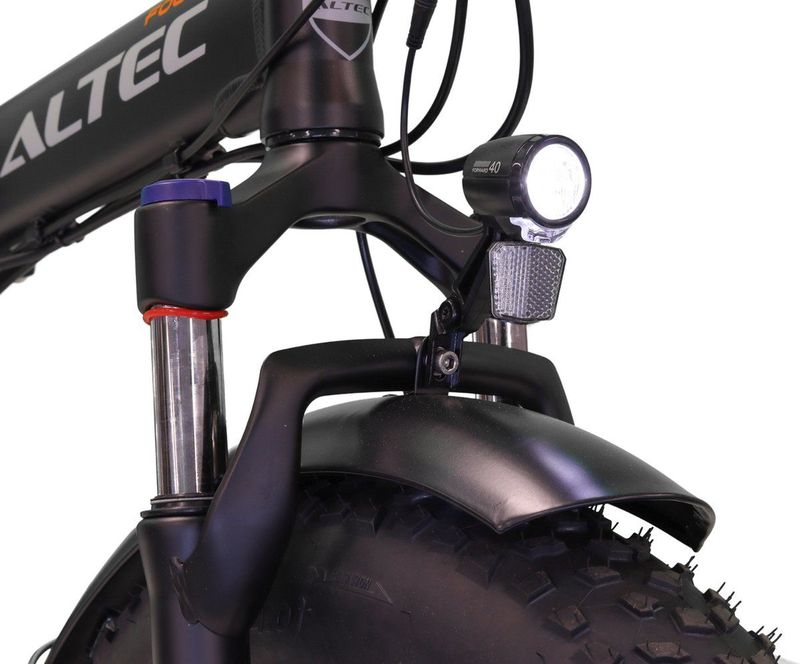 Altec - Focus - Elektrische Vouwfiets - Mat Zwart - 20 inch - Accu 468Wh - 250W Achterwielmotor - Shimano 8 Versnellingen