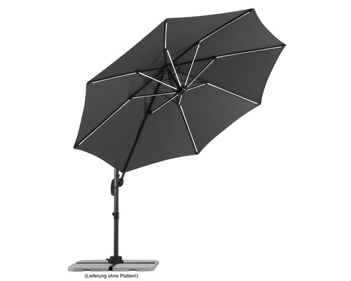 Schneider Rhodos Blacklight parasol Ø 300 cm antraciet