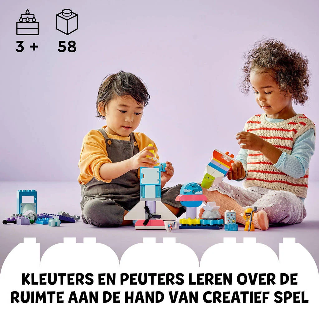 Super leuke Duplo set3-in-1 ruimteavontuur Educatief Speelgoed met Ruimteschip voor Peuters 10422
