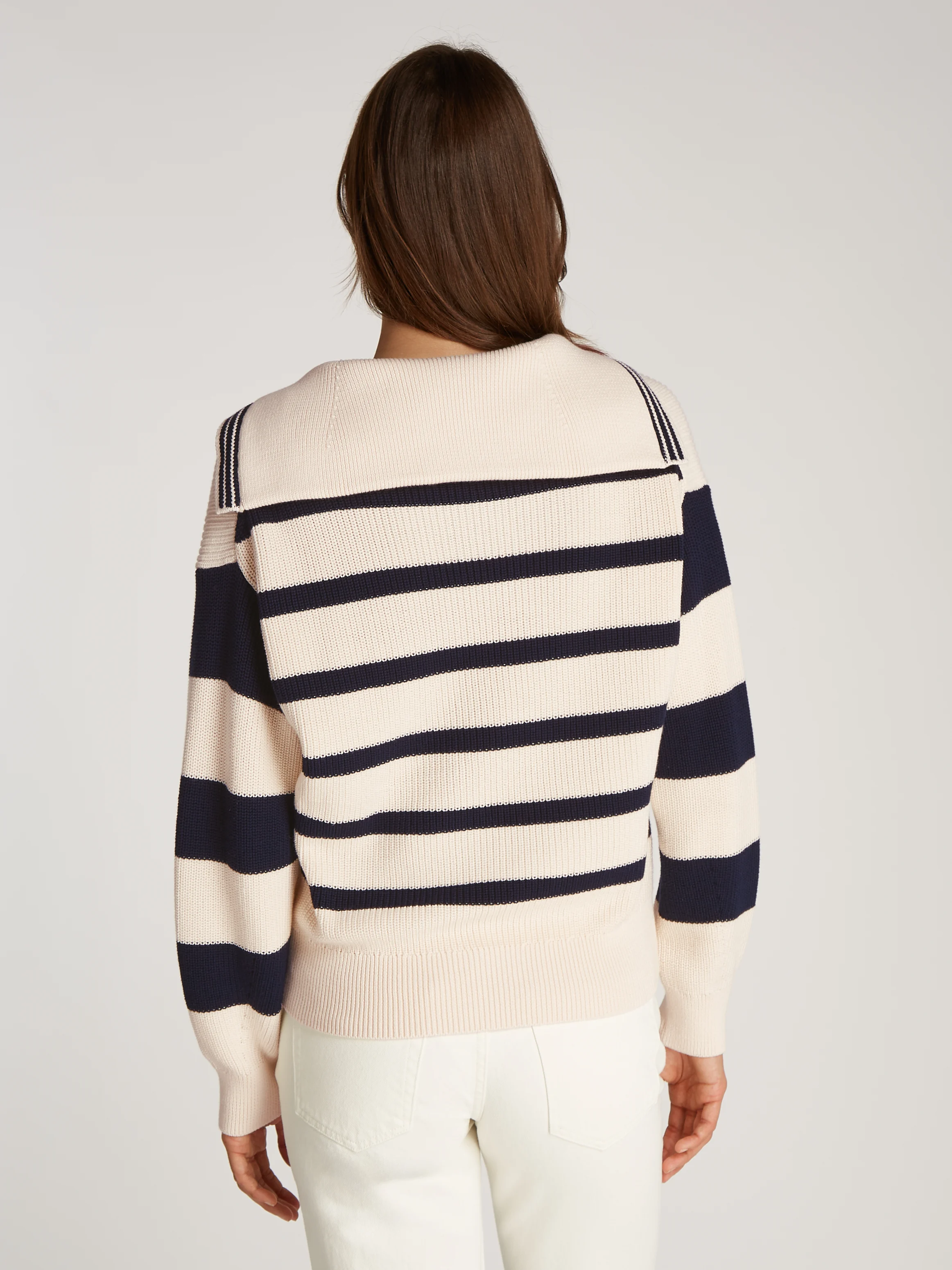 Pull droit en coton | Blanc