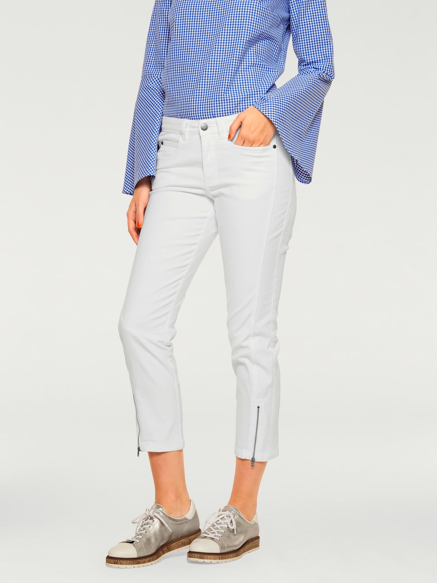 Pantalon effet ventre plat coupe skinny