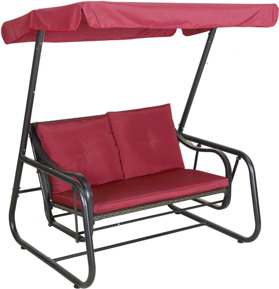 Primaster Hollywoodschaukel Torino rot 2-Sitzer, inkl. Auflagen Hollywoodschaukeln & Hängematten