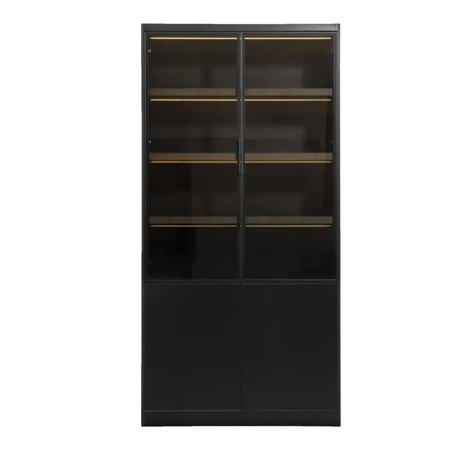 Wandkast Virgil - zwart - 220x110x40 cm