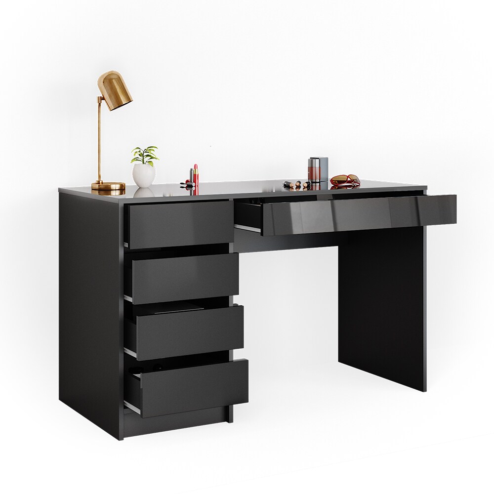 Vicco Schminktisch Sherry Anthrazit Hochglanz 120 x 75 cm Schlafzimmer