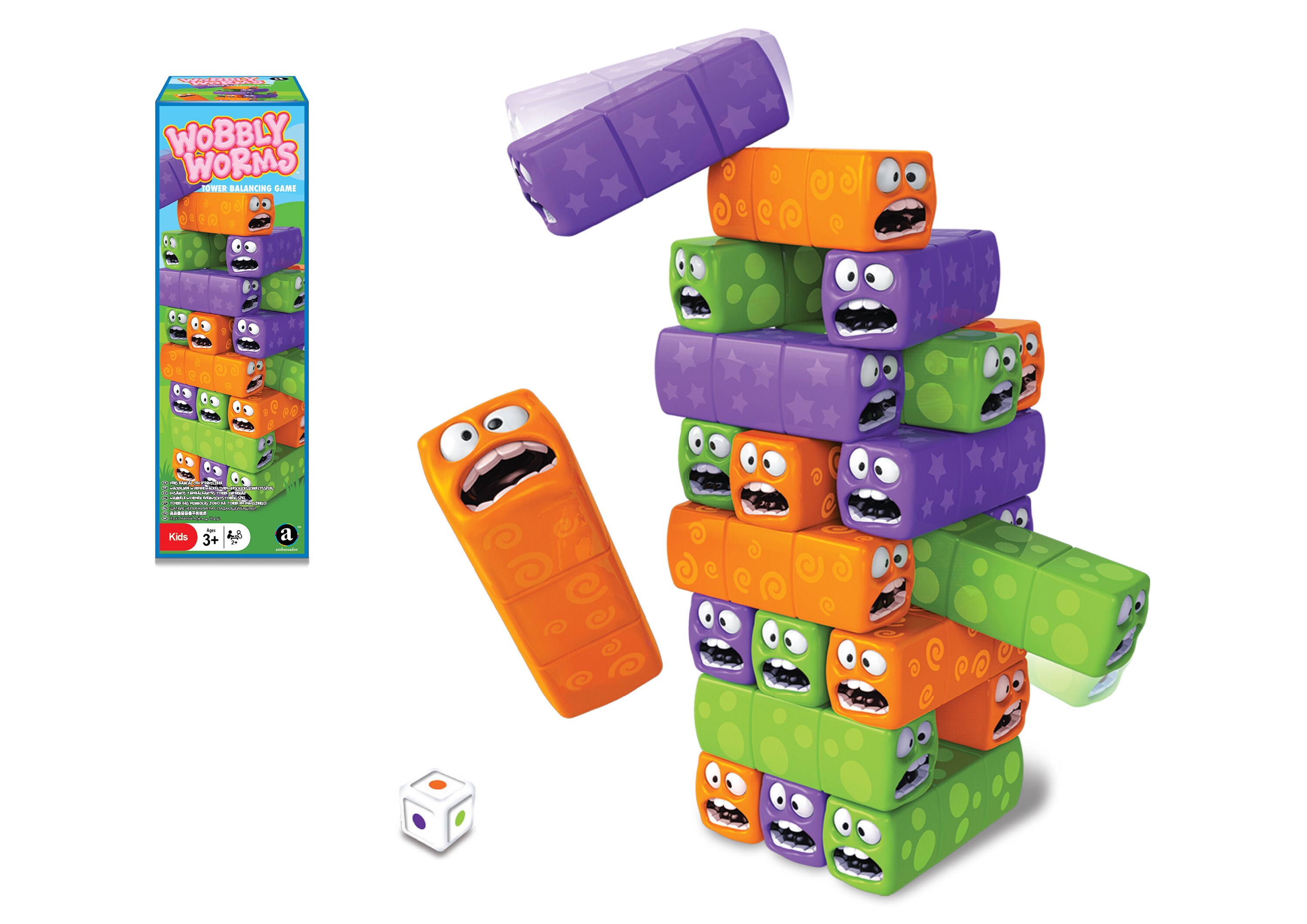 Merchant Ambassador Wobbly Worms Tower Balancing Game