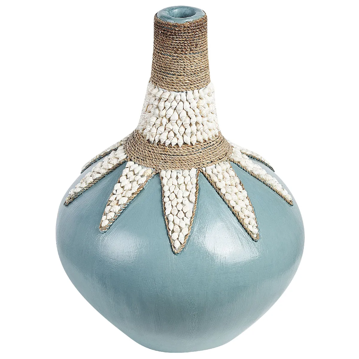 Beliani Vase SILAU Céramique 43cm Bleu