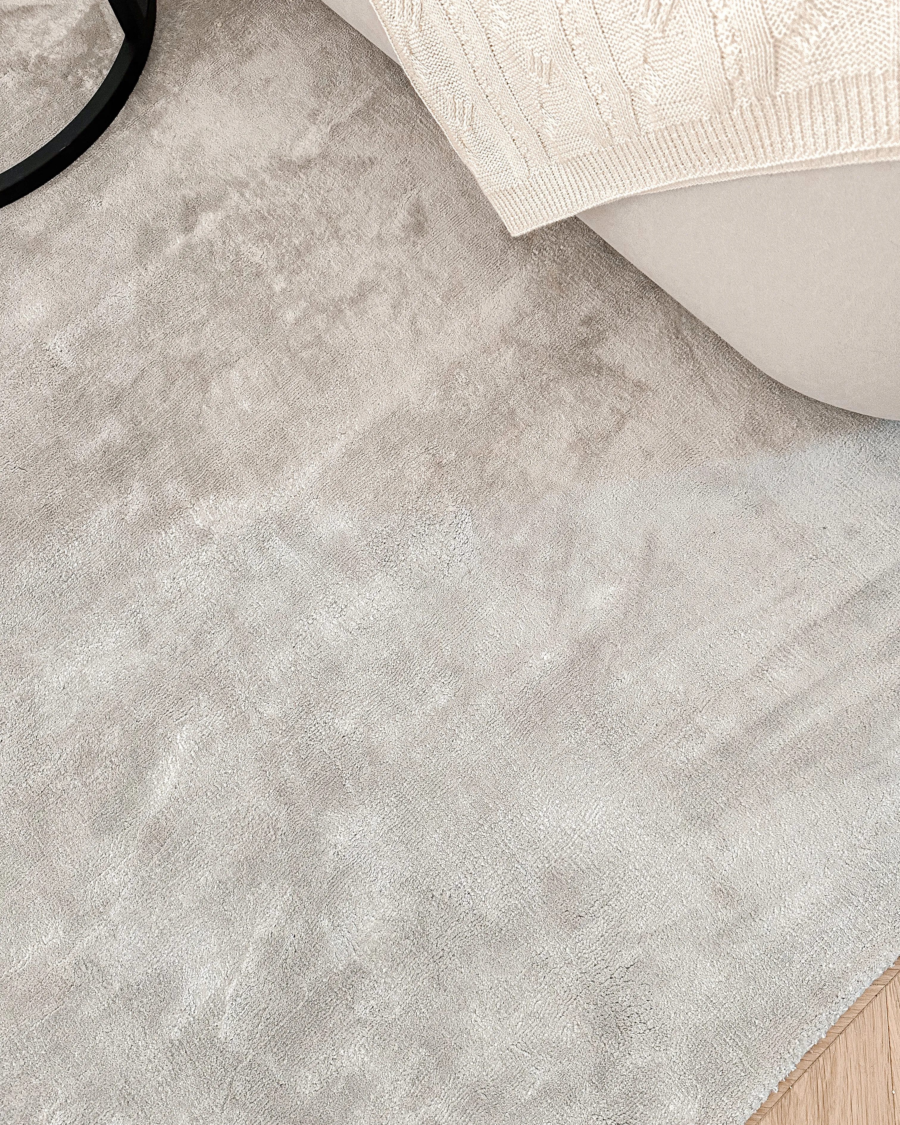 Vloerkleed GESI II Lichtgrijs 160 x 230 cm Viscose