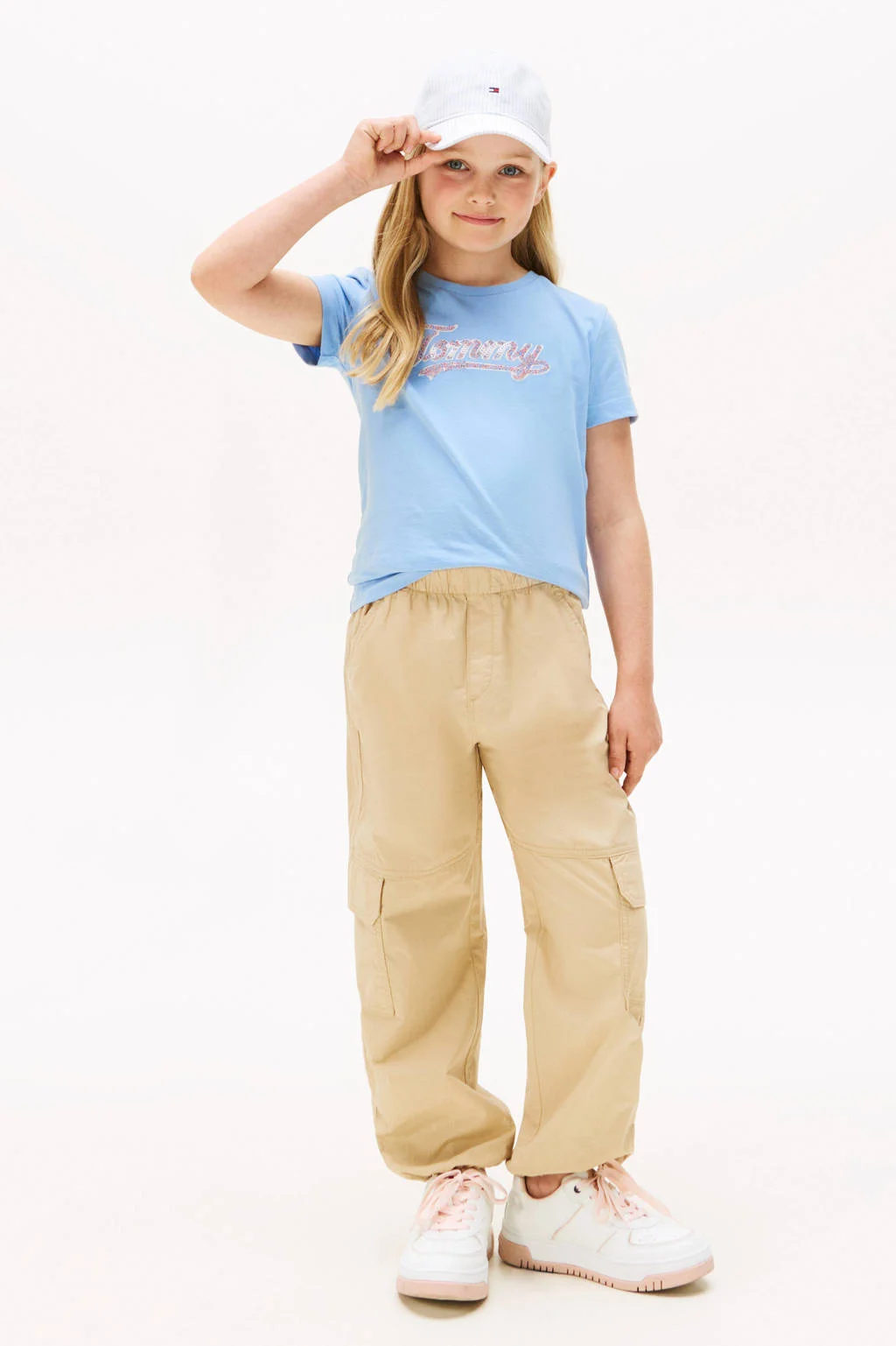 Tommy Hilfiger T-shirt lichtblauw met pailletten