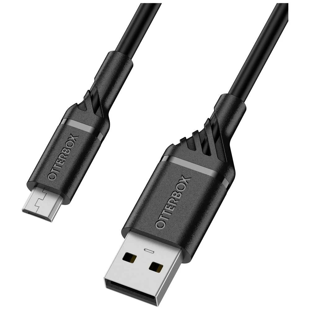 (1m) 3A Standard Serie USB A auf Micro USB Ladekabel Silikon Datenkabel (78-52532) - Schwarz