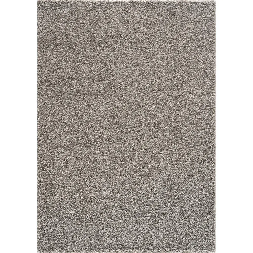 Loca Shaggy Vloerkleed Lichtgrijs Hoogpolig - 200x200 CM Vierkant