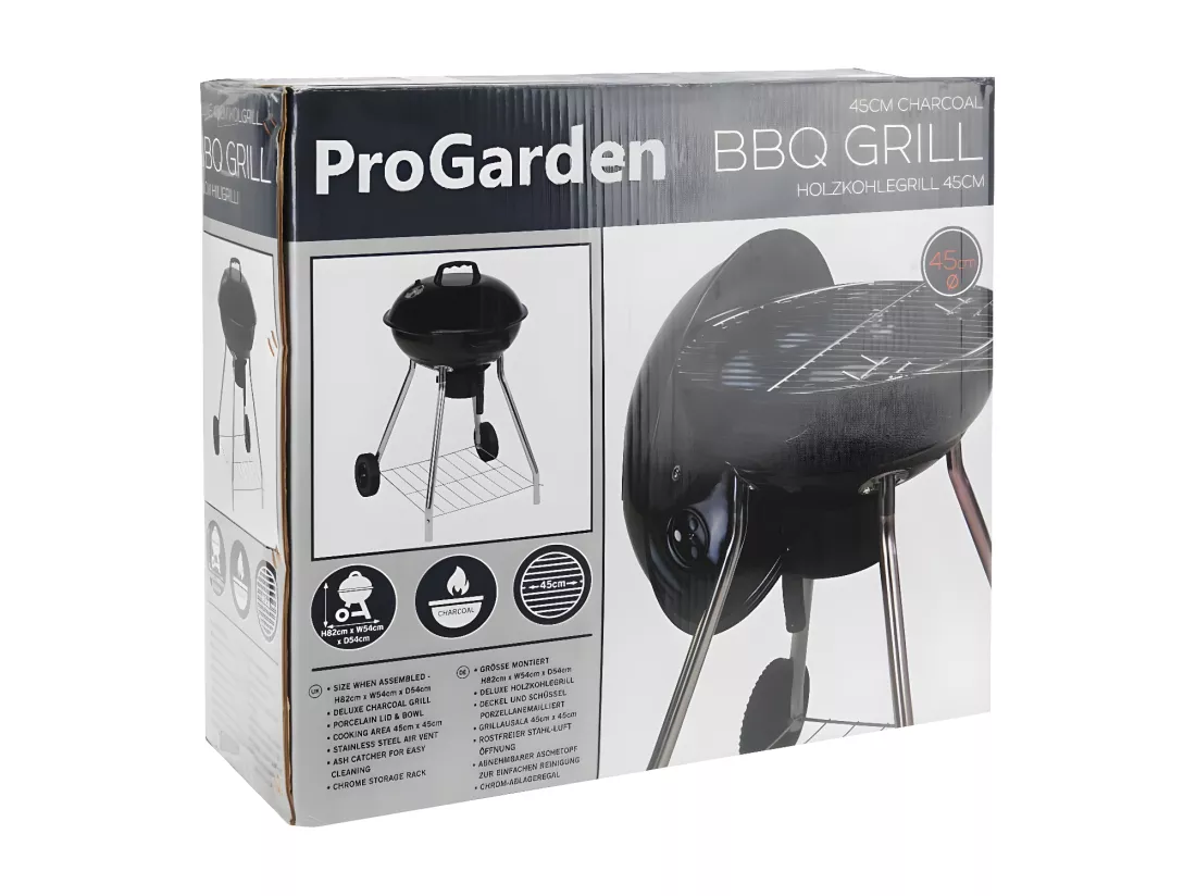 Barbecue sur roues 47 cm noir
