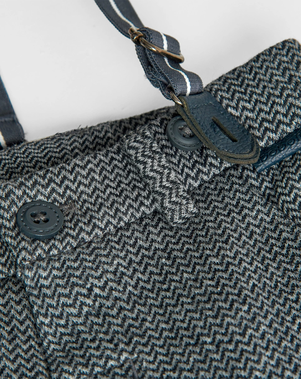 Hose LITTLE GENTLEMAN mit Hosenträgern in grau