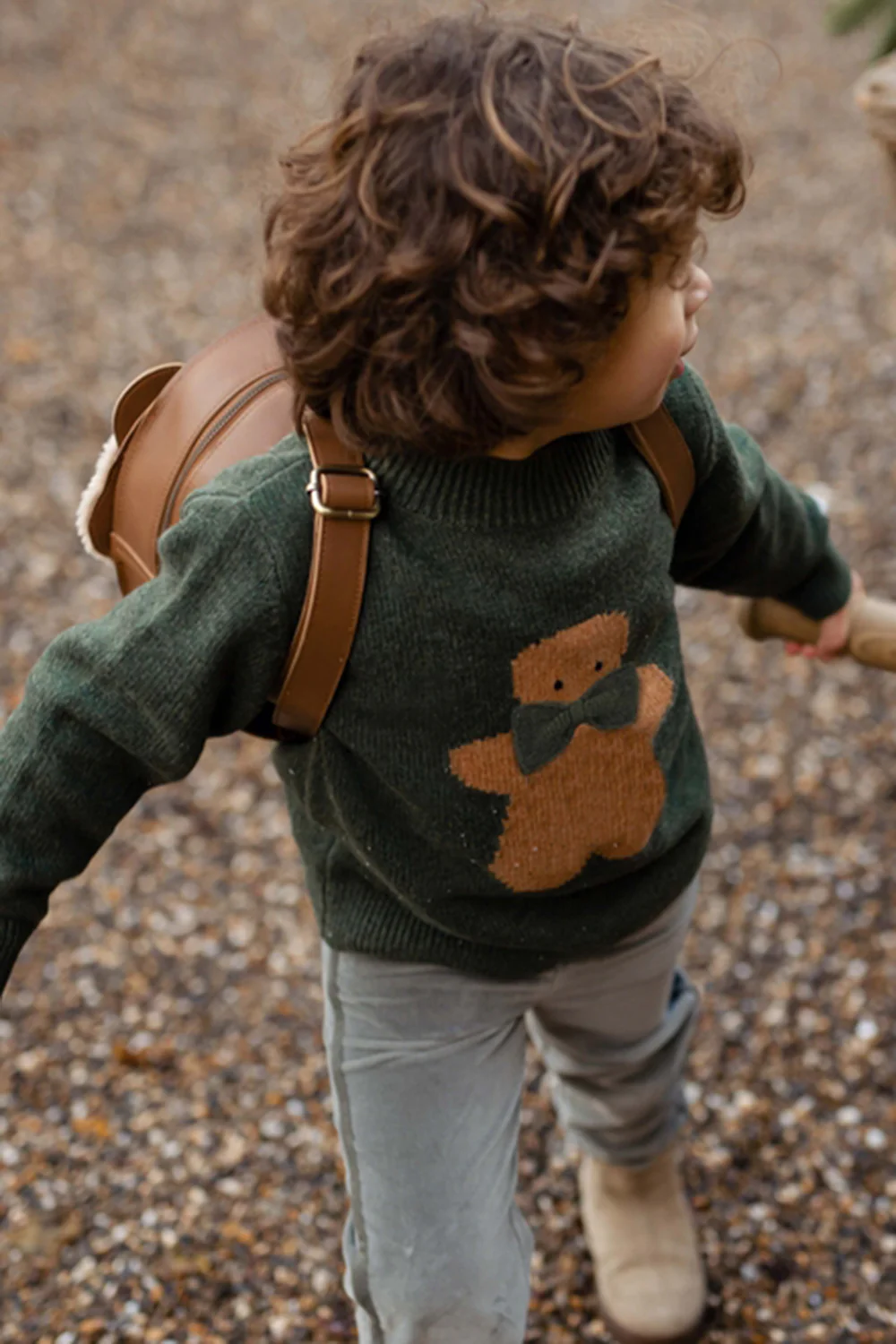 Denn Merino Wool Sweater | Gingerbread | Night Green