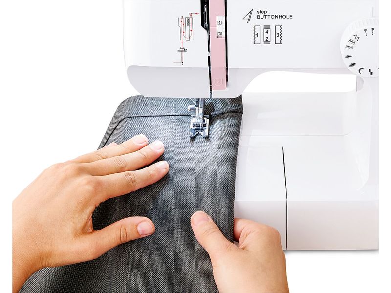 Medion Nähmaschine Life SM70 Weiss/Rosa Nähmaschine mit einer Motorleistung von 70 Watt