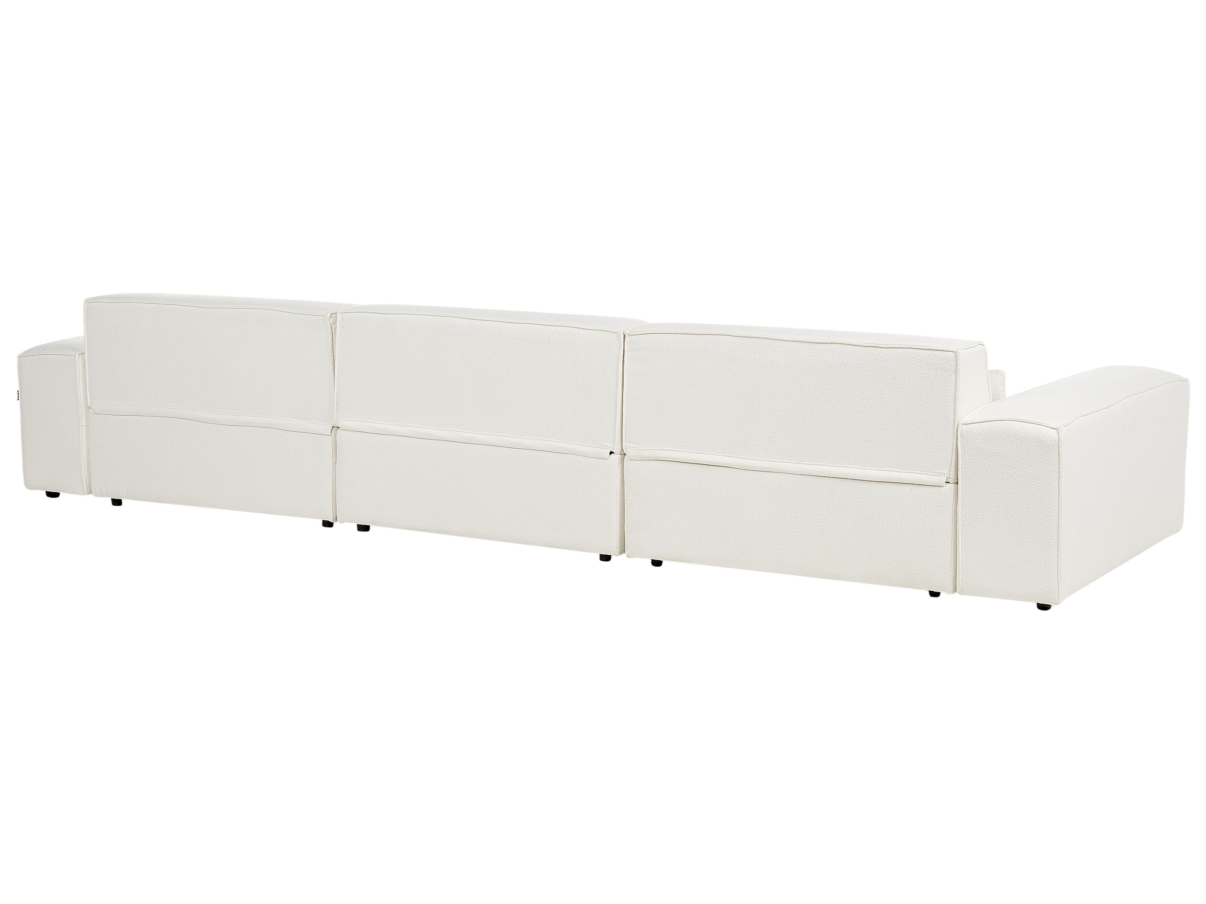 Modulaire bank 3-zits HELLNAR Bouclé Gebroken wit