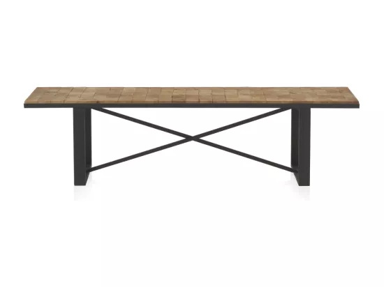 Banc en bois avec blocs