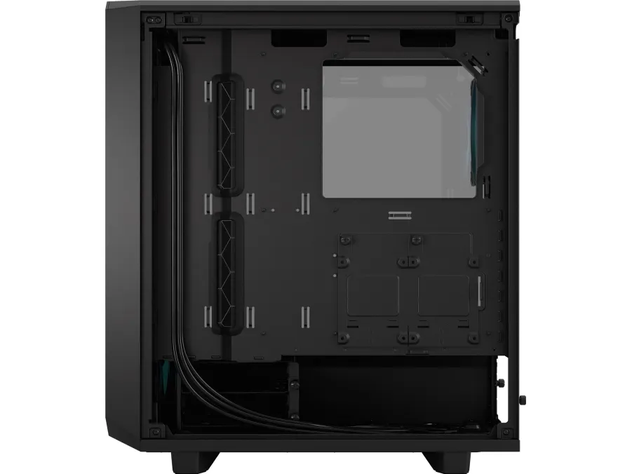 Fractal Design Meshify 2 Compact Lite - Mid tower - ATX - sidepanel med vindue (hærdet glas) - ingen strømforsyning (ATX) - sort TG-lystone - USB/Lyd
