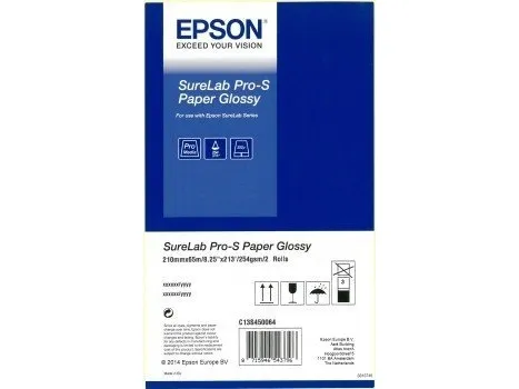 Epson Surelab Pro-S Paper Glossy A4x65, 21 cm, 252 µm, 190 g/m², Tyskland, Glans, 21 cm (8.25