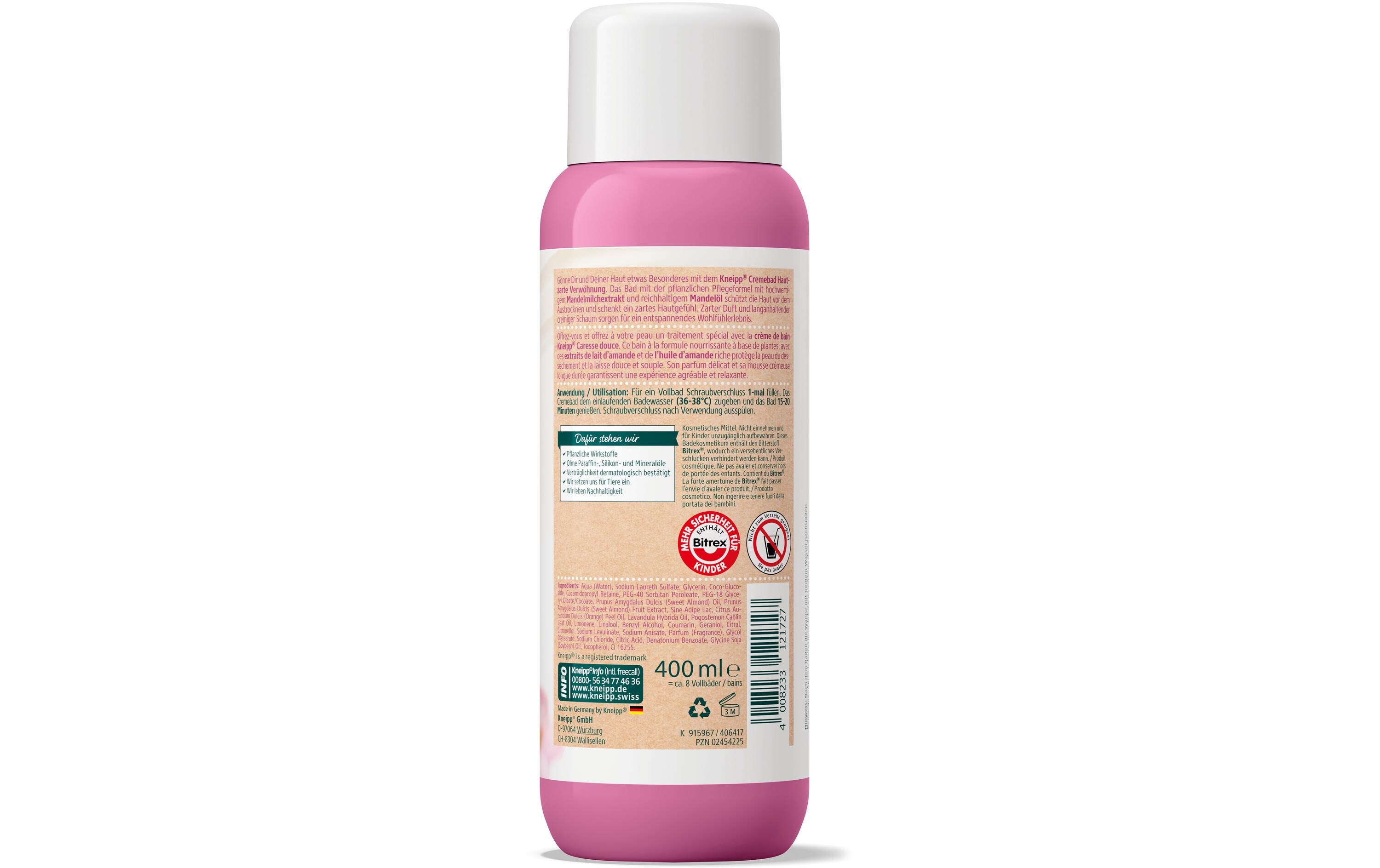 Cremebad Hautzarte Verwöhnung 400 ml1 StückBade-Zusatz mit Mandelmilch und Mandelöl