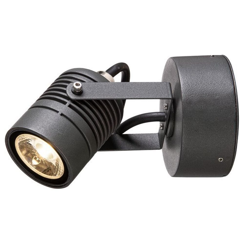 LED wand- en plafondspot in antraciet en transparant, 6W, 400lm, IP55