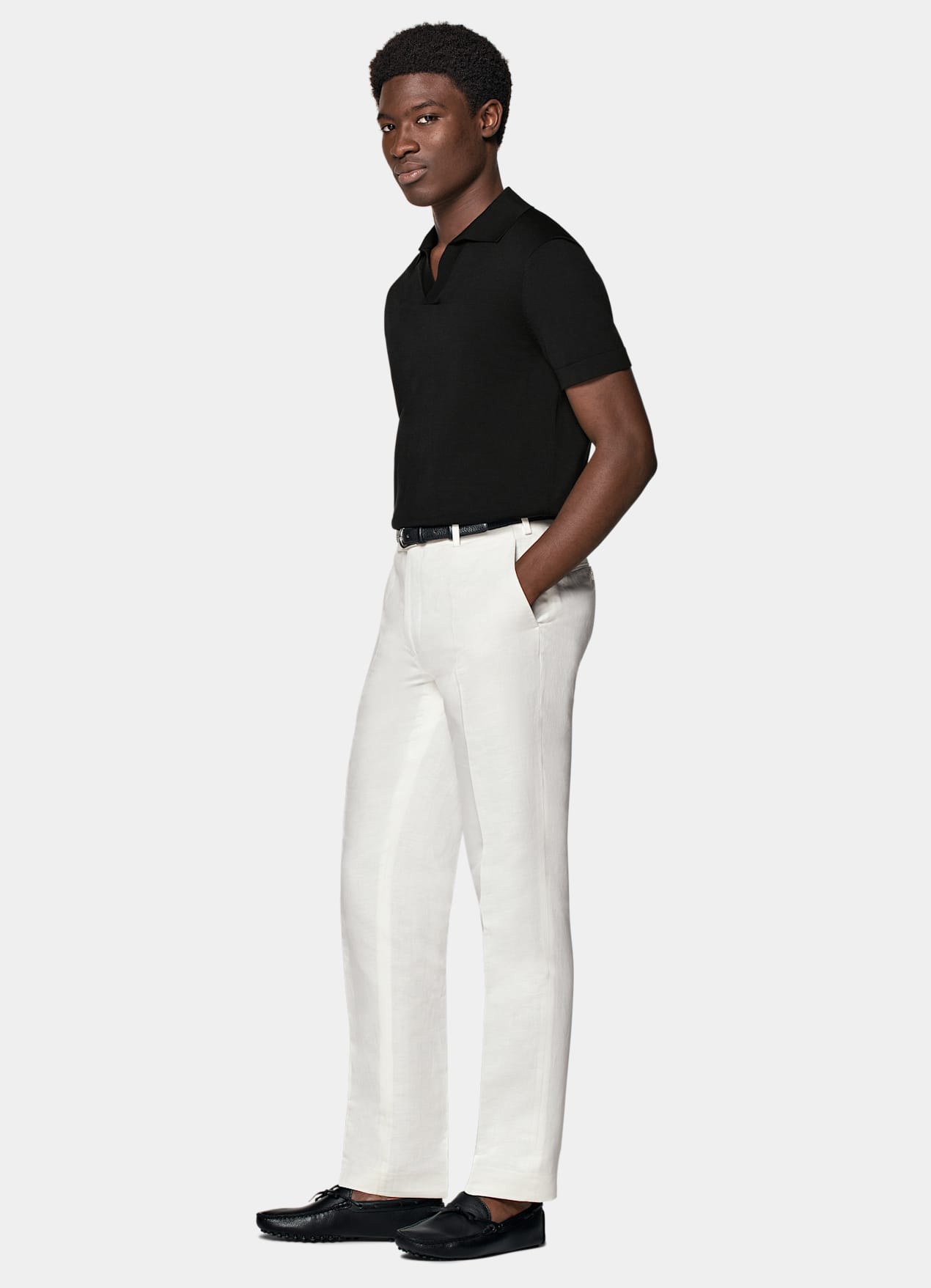 Polo sans boutons noir