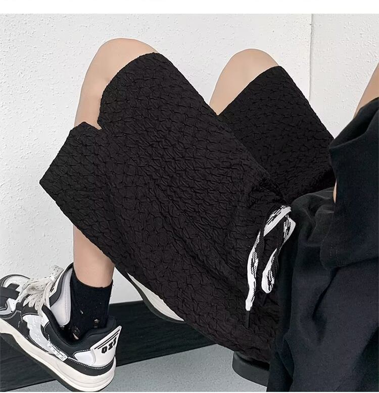 Maxelane - Effen shorts met trekkoord en split