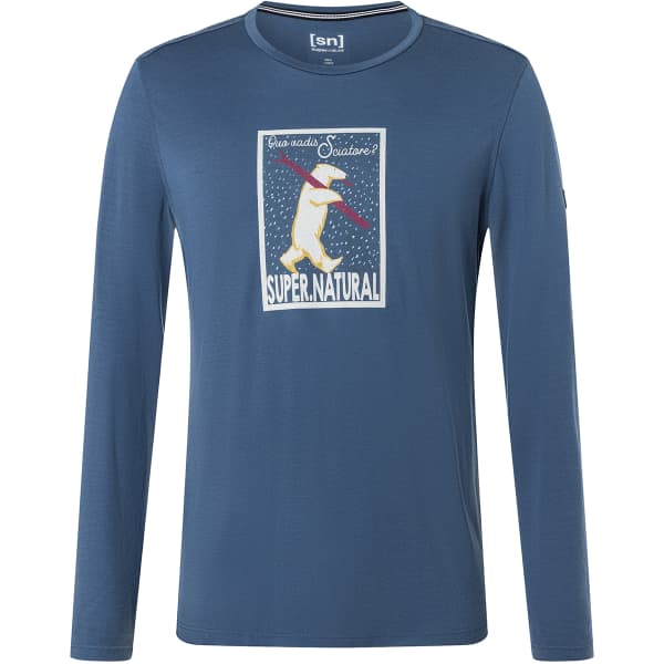 T-shirt thermique SUPER.NATURAL M SKIATORE LS NIGHT SHADOW BLUE/VARIOUS