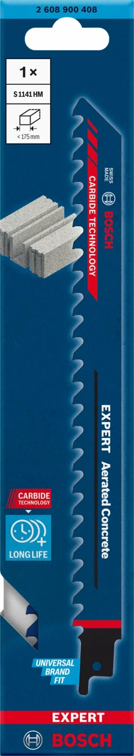Bosch 2608900408 EXPERT Reciprozaagblad S1141HM Aerated Concrete