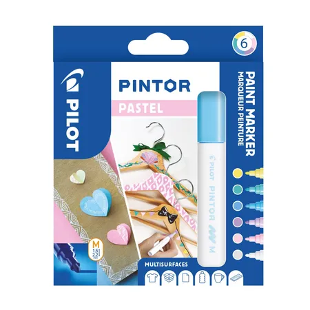 Pilot Kreativmarker PINTOR 4.5 (M) 6er Set Pastell