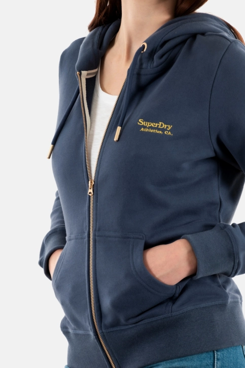 Sweat superdry essential logo ziphood ub qb2 mariner navy
