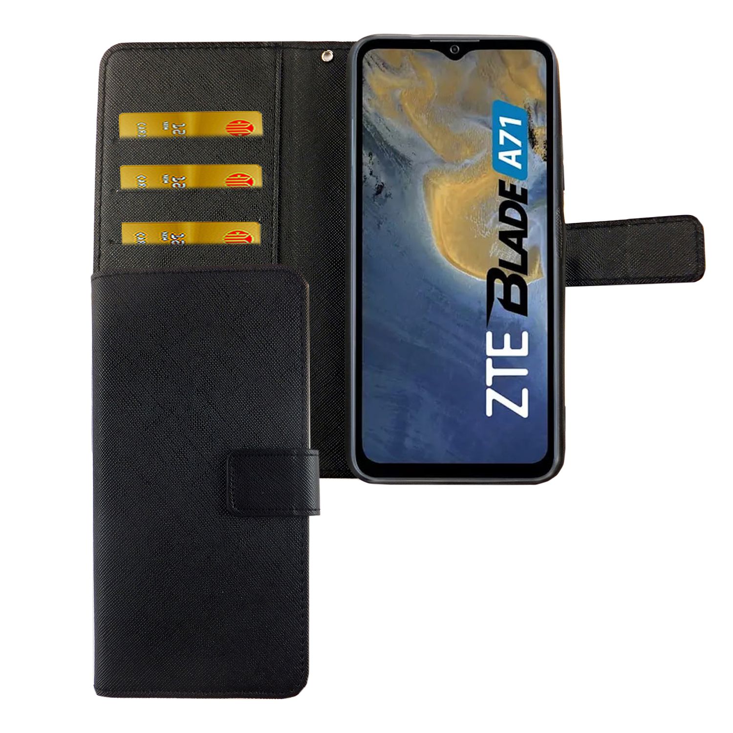 Handyhülle für ZTE Blade A71 Case Cover Schutztasche Schutzhülle Bookstyle Neu