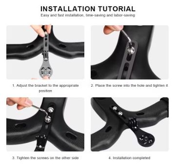 Support déporté guidon aéro pour compteur Garmin