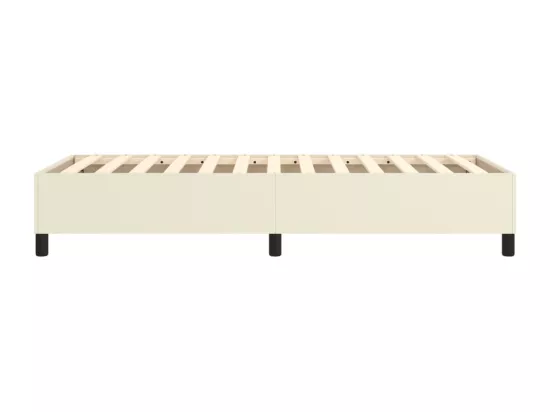 Sommier à lattes de lit Crème 80x200 cm Similicuir