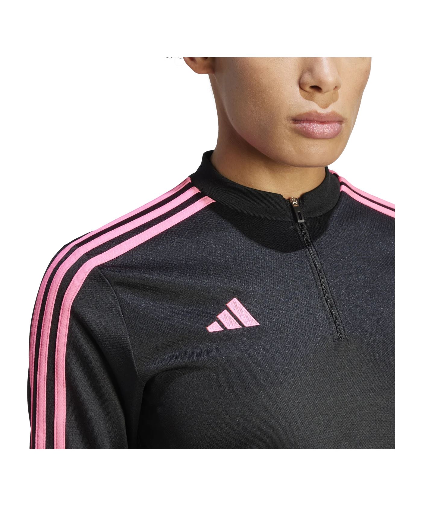 adidas Tiro 23 Club Sweatshirt Damen Schwarz Schwarz Pink