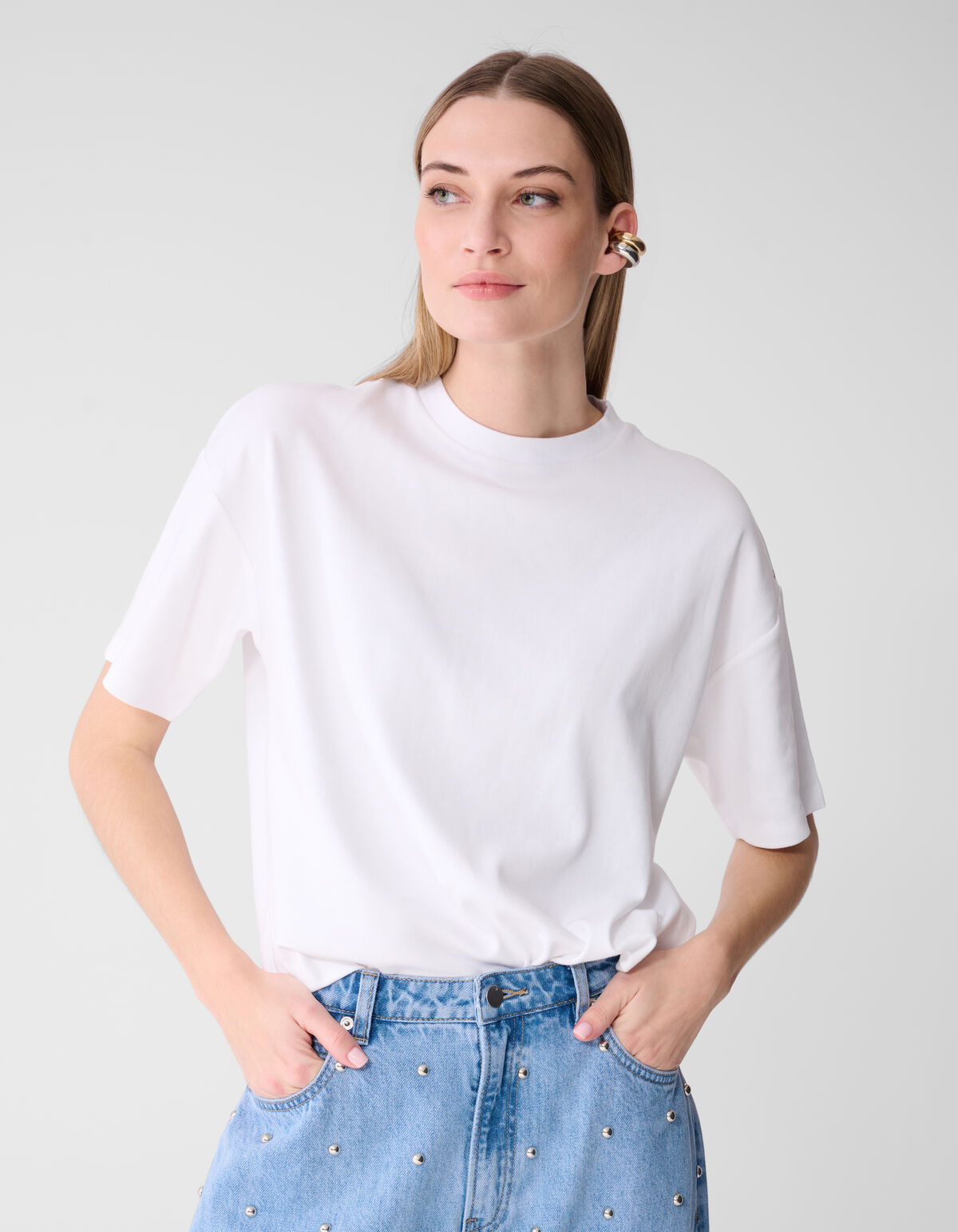 Oversized Basis T-shirt Wit