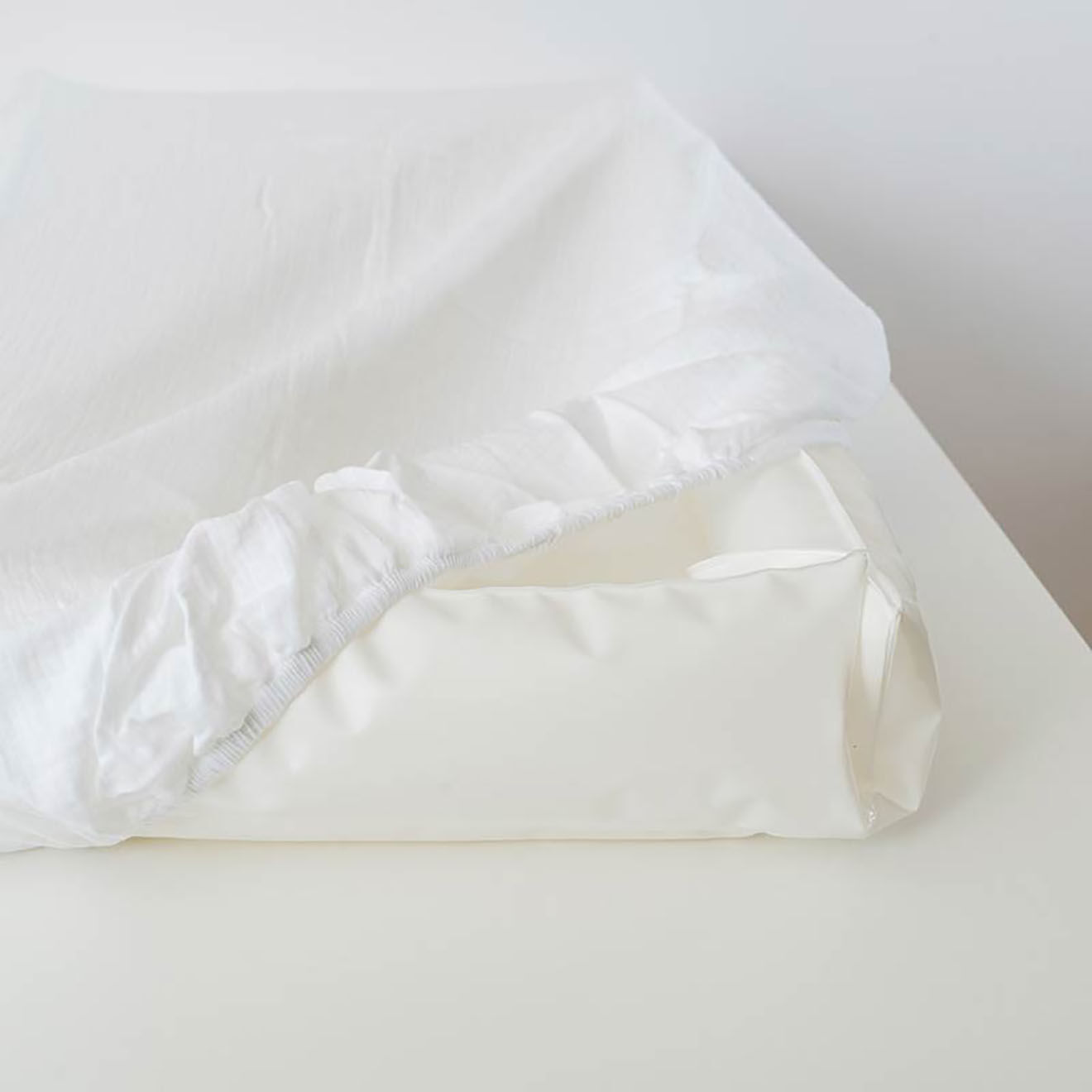 Papate Housse de Matelas à Langer en Coton Bio blanche - 50x70 cm