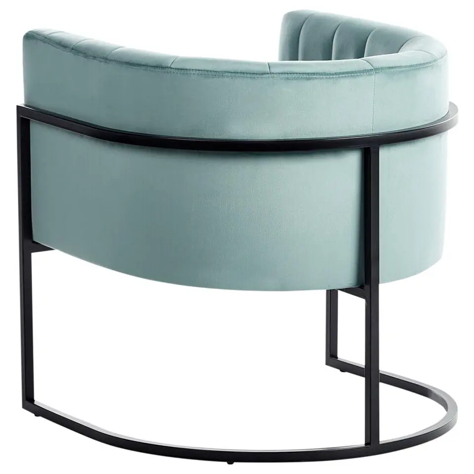 LARVIK II - Fauteuil - Mintgroen - Fluweel