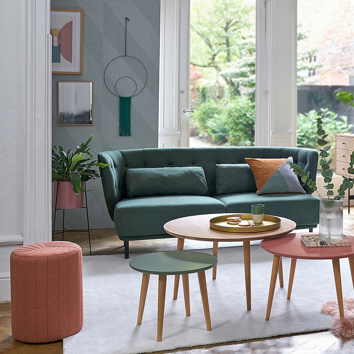 LA REDOUTE INTERIEURS<br>Puff cilíndrico acolchoado, Jimeo