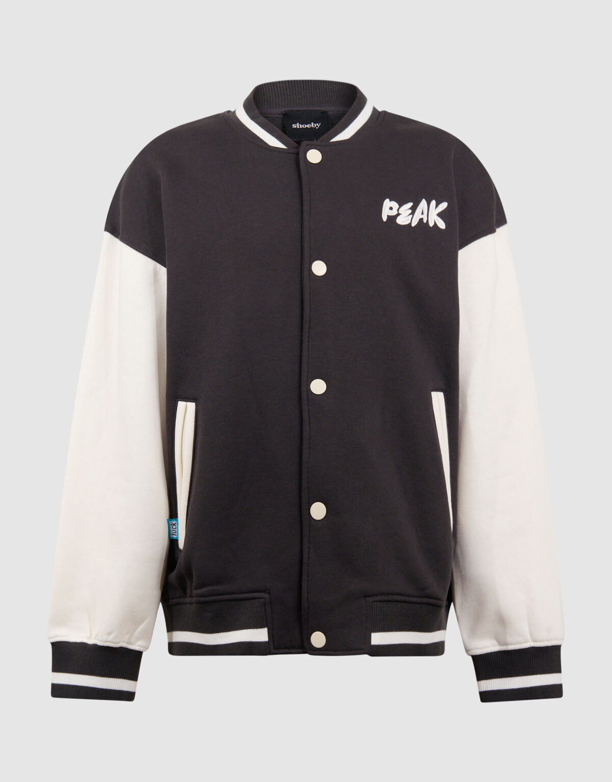 Varsity Bomber Jack Donkergrijs